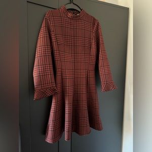 Zara red checkered dress